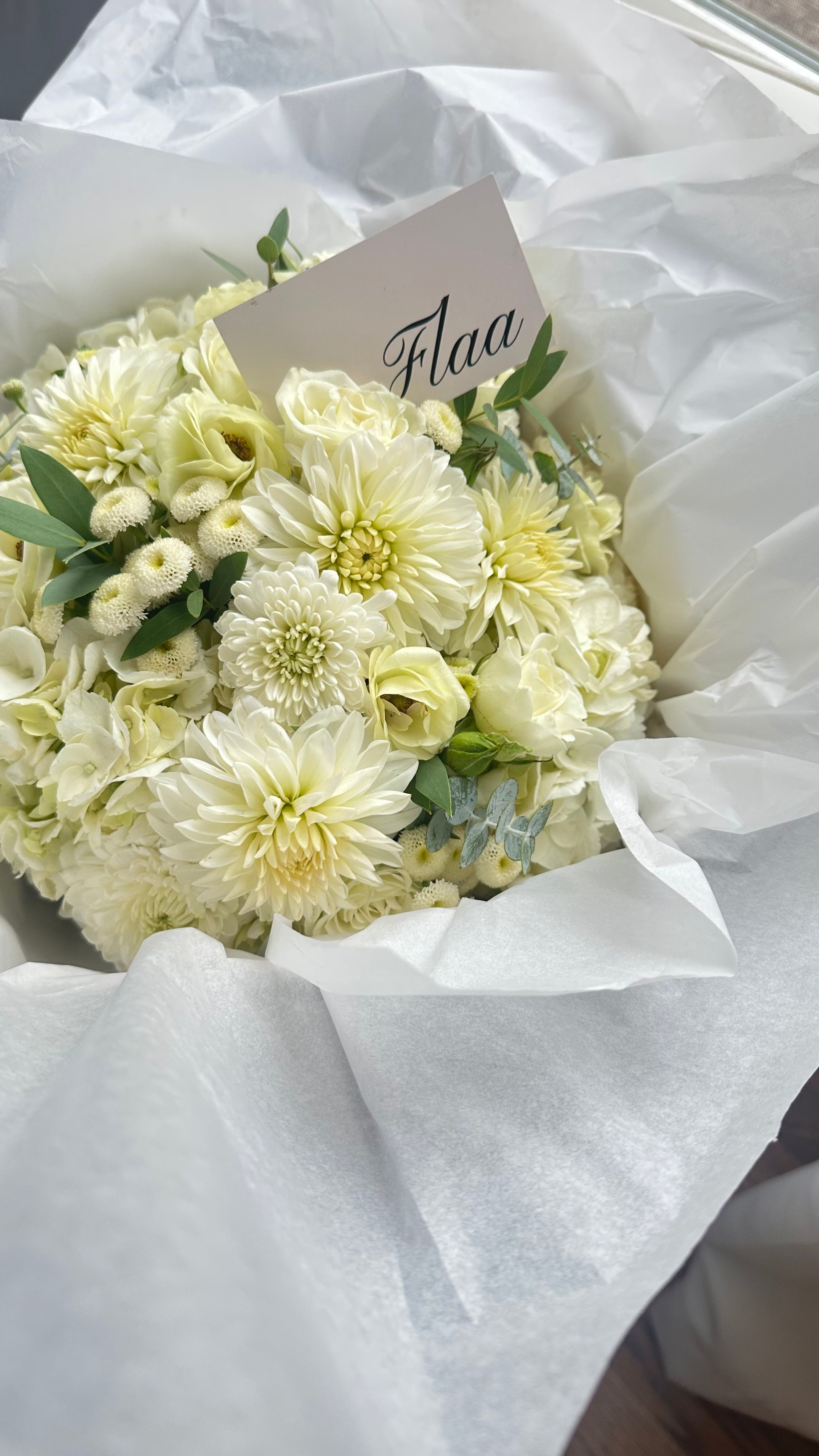 White & Green - Medium Bespoke - Vase