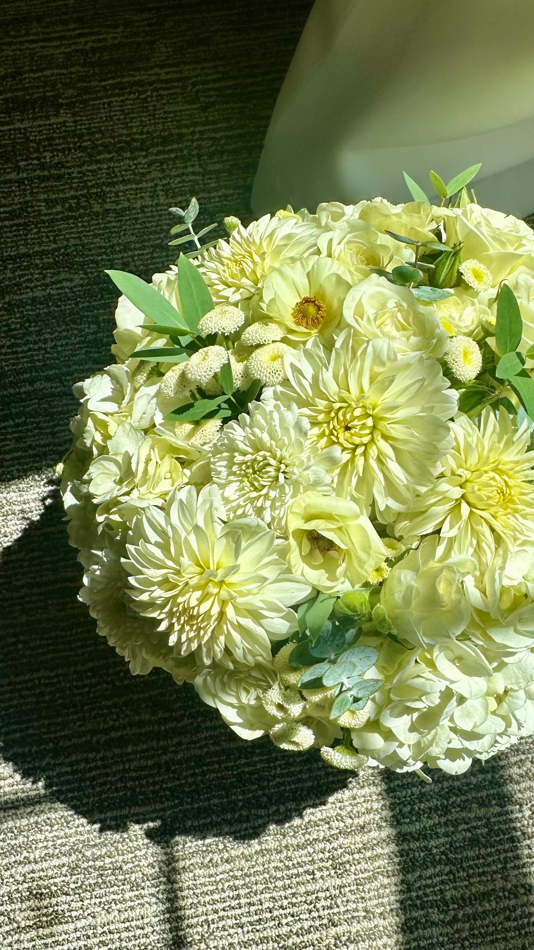 White & Green - Medium Bespoke - Vase