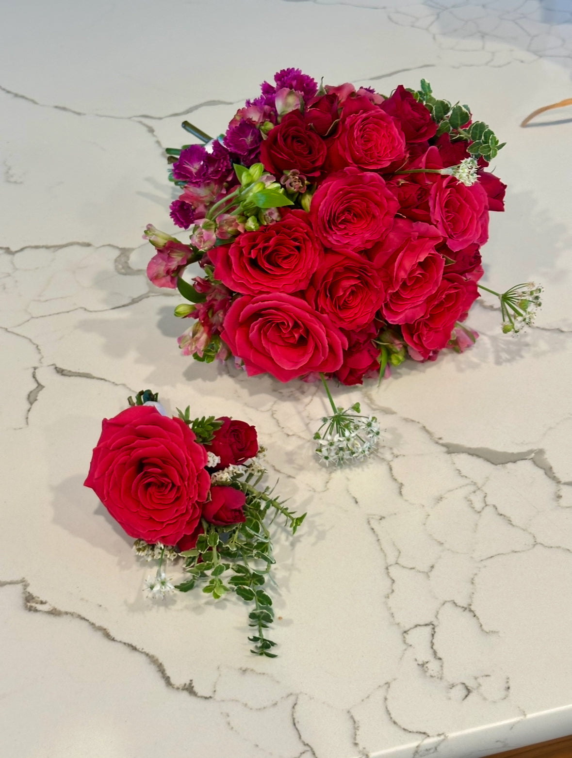 Homecoming Mini Bouquet & Boutonniere Set