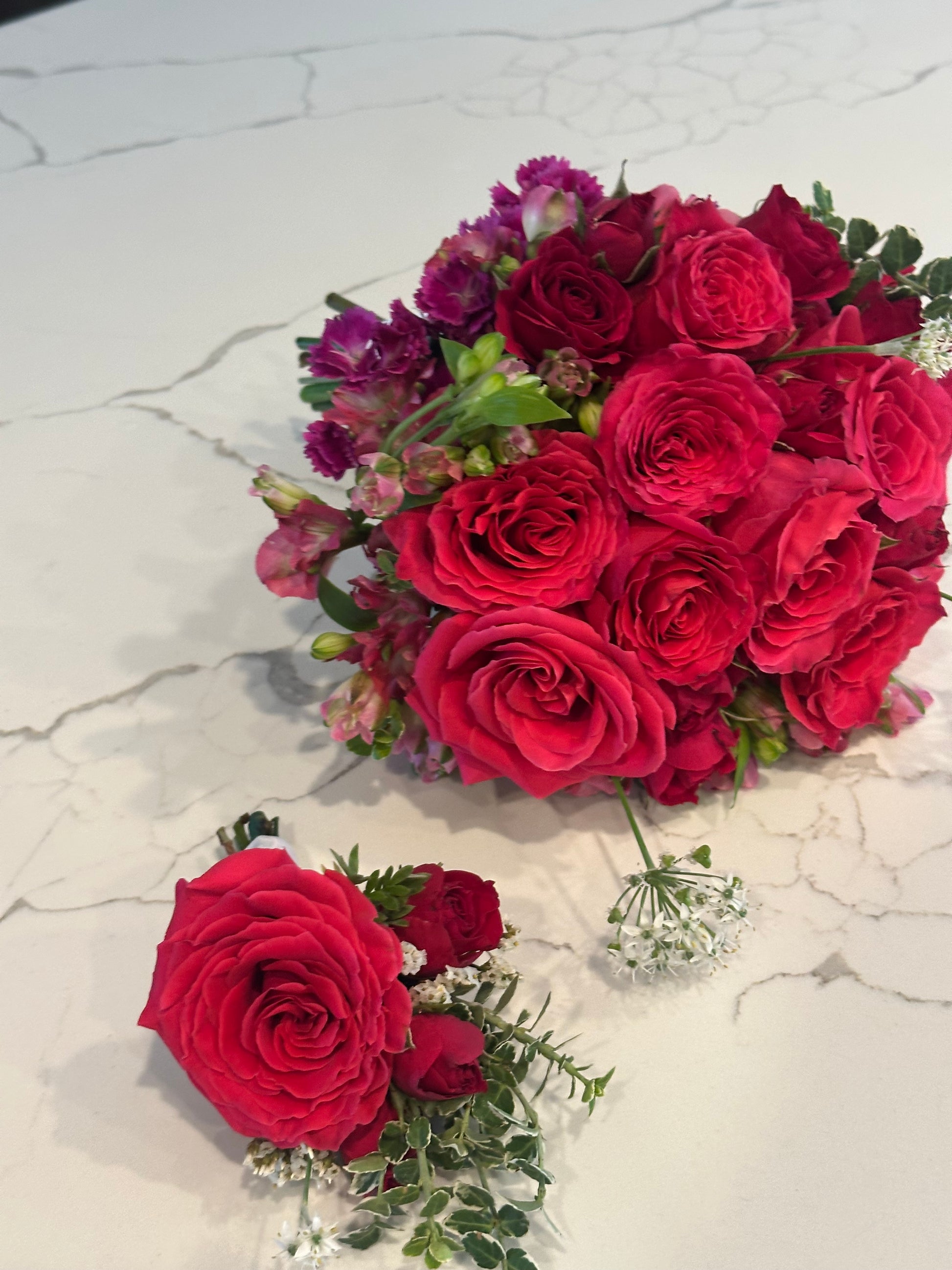 Homecoming Mini Bouquet & Boutonniere Set