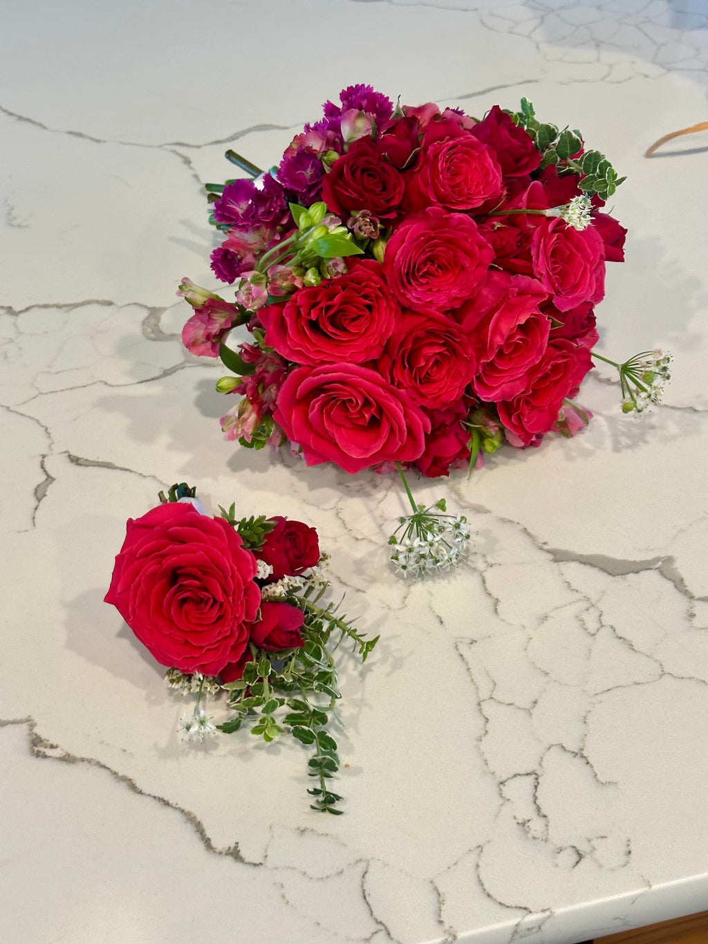 Homecoming Mini Bouquet & Boutonniere Set